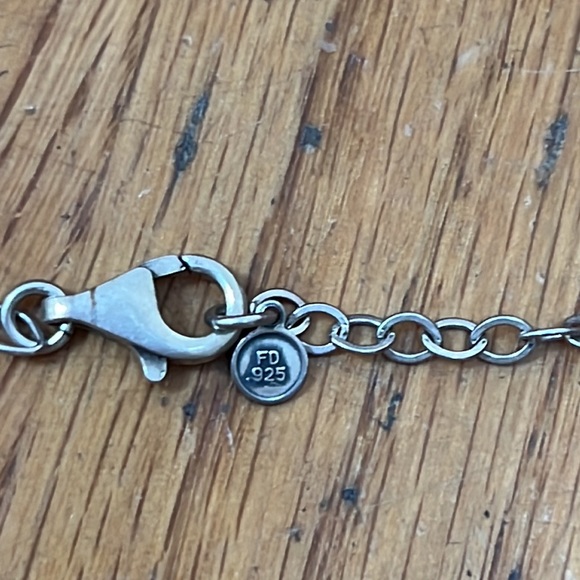 EVINE LIVE 925 silver/red stone necklace and dangle  earrings set w/box - Picture 5 of 9